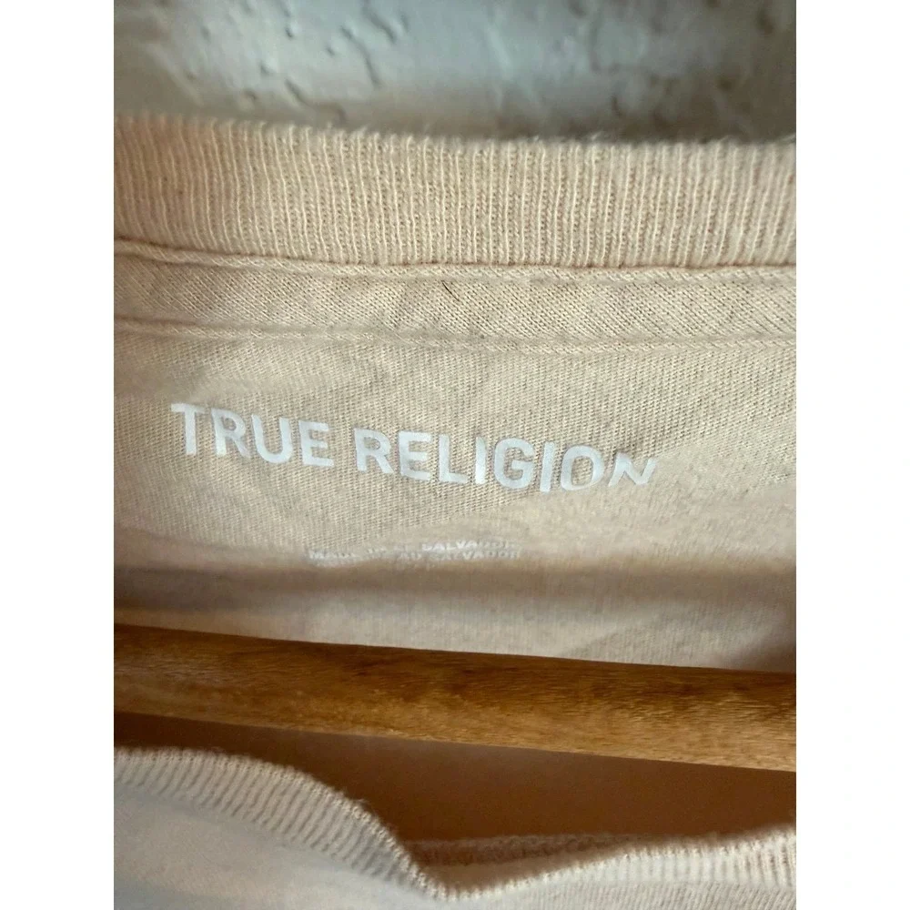 Festival Streetwear True Religion Rosecrans L/S Sm Graphic T-Shirt Tan Red Bear